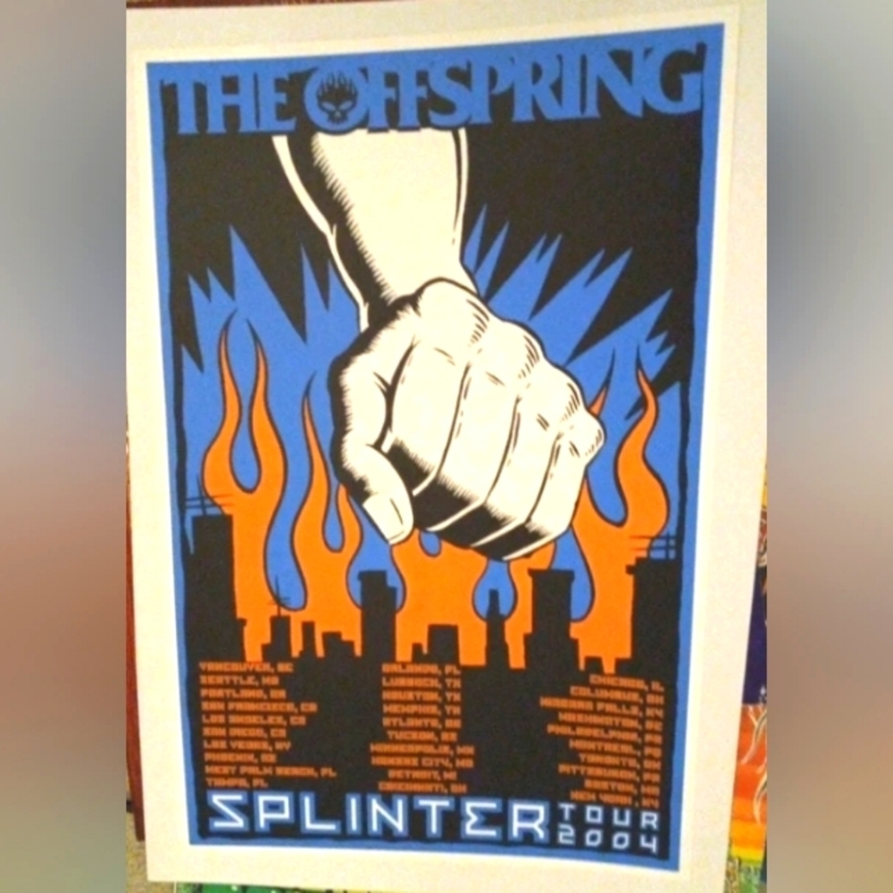 The Offspring Original Concert Tour Poster Lithograph NEW Old Stock punk Rock
